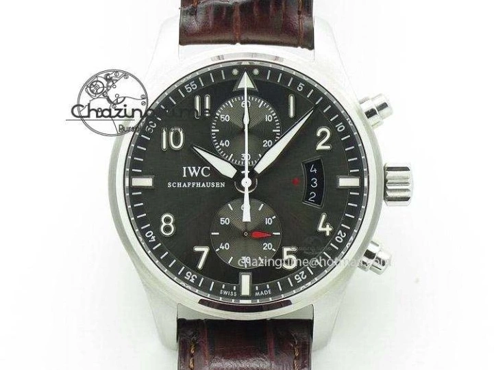 MIROTIME 0228 Big Pilot IW501004 Titanium ZF 1:1 Best Edition Black Dial On Brown Leather Strap A ZeroBulk 7212
